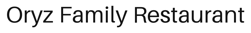 Oryz Family Restaurant